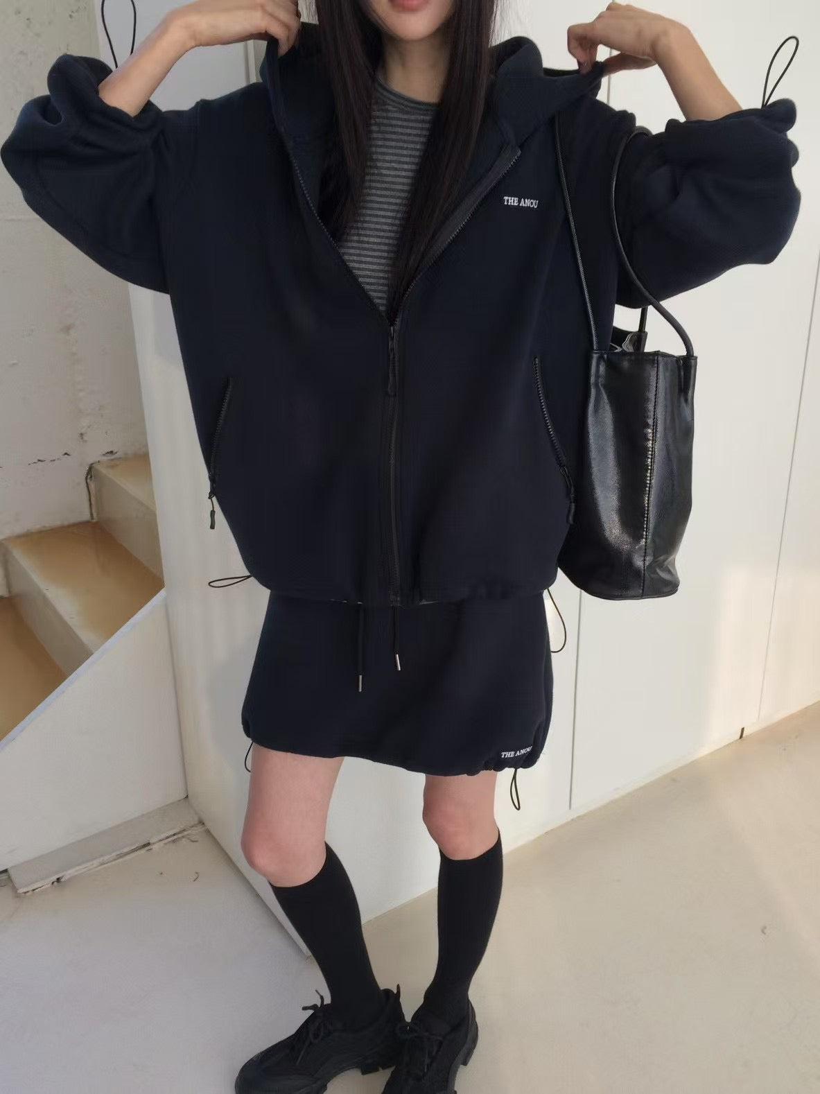 Korean APM Collection Spring Casual Jacket-Navy/Grey (Instock)