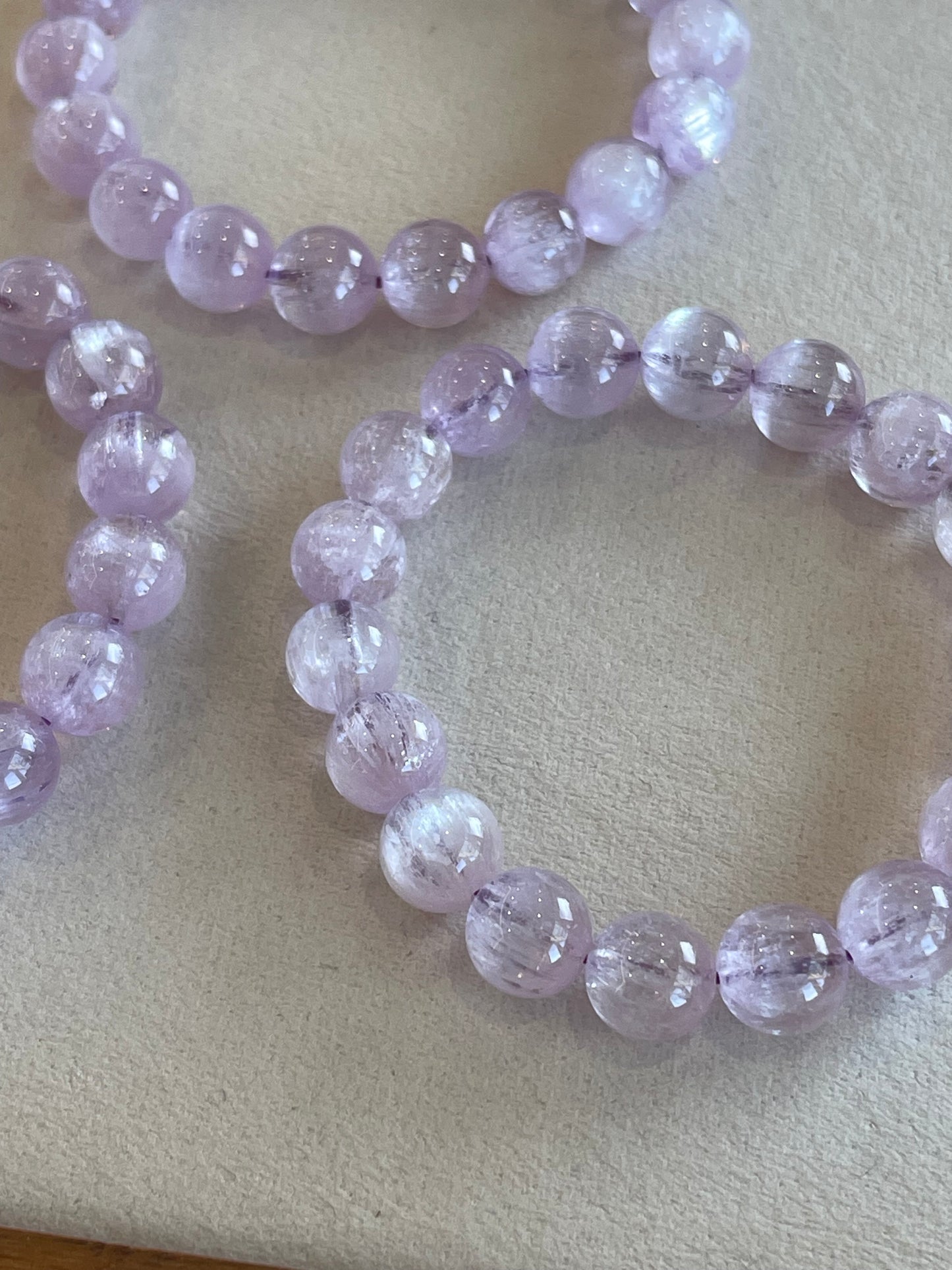 Kelly Designs Brushed Purple Kunzite Natural Crystal Bracelet (Instock)