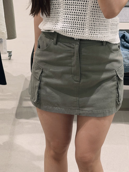 Kelly Designs Skirt Khaki Shorts(Instock)