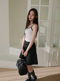 Korean Collection Muah Muah Contrast Trim Cami & Cardigan Set (Instock)