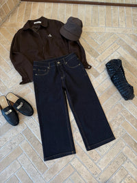 Kelly Designs Vintage Contrast Stitch Cropped Jeans (Instock)