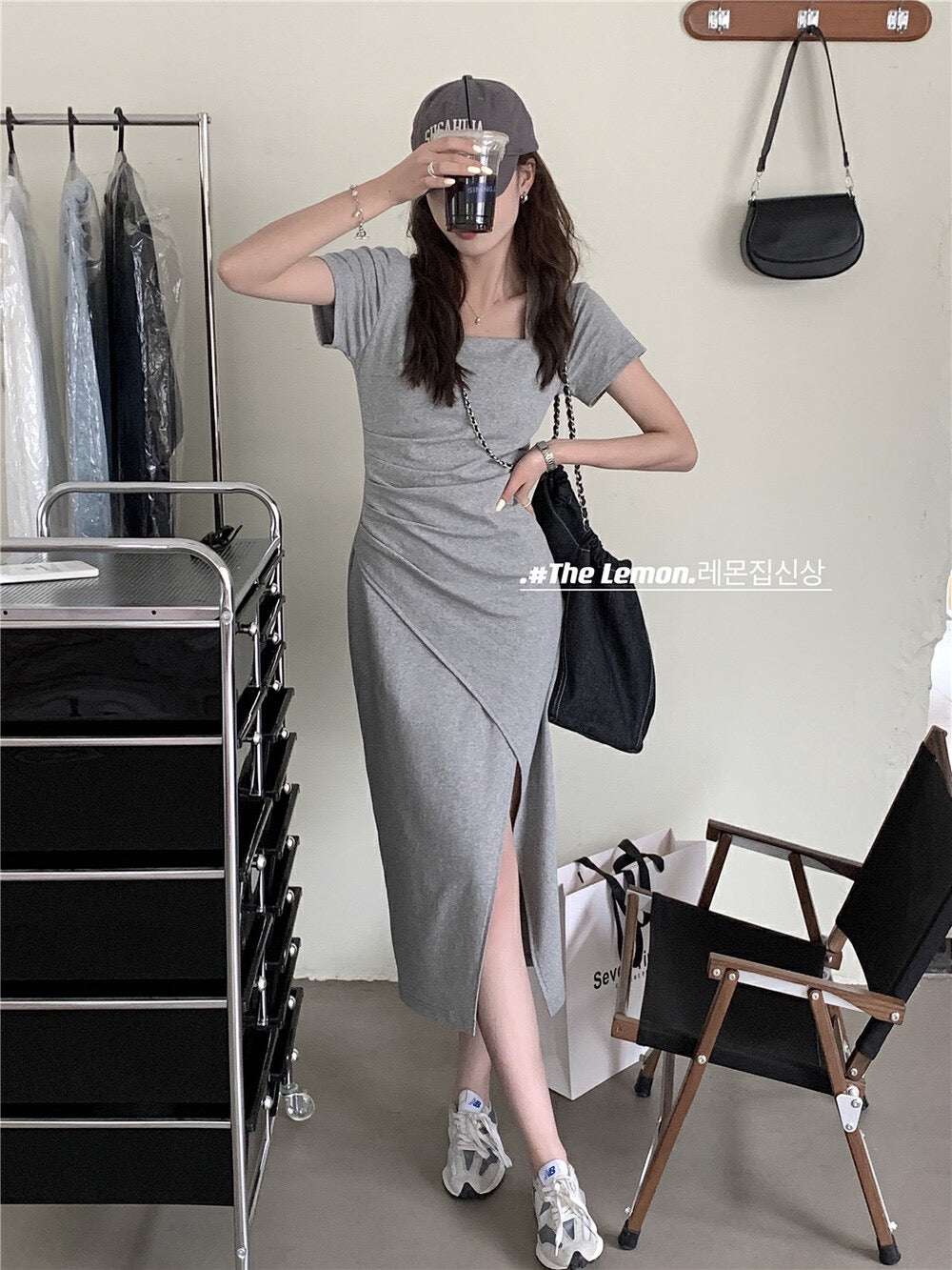 Kelly Designs Gray Long Dress (Instock)