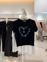 Kelly Designs Navy Letter TShirt (Instock)