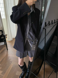 Korean Collection | Minimal Collarless Blazer (Instock)