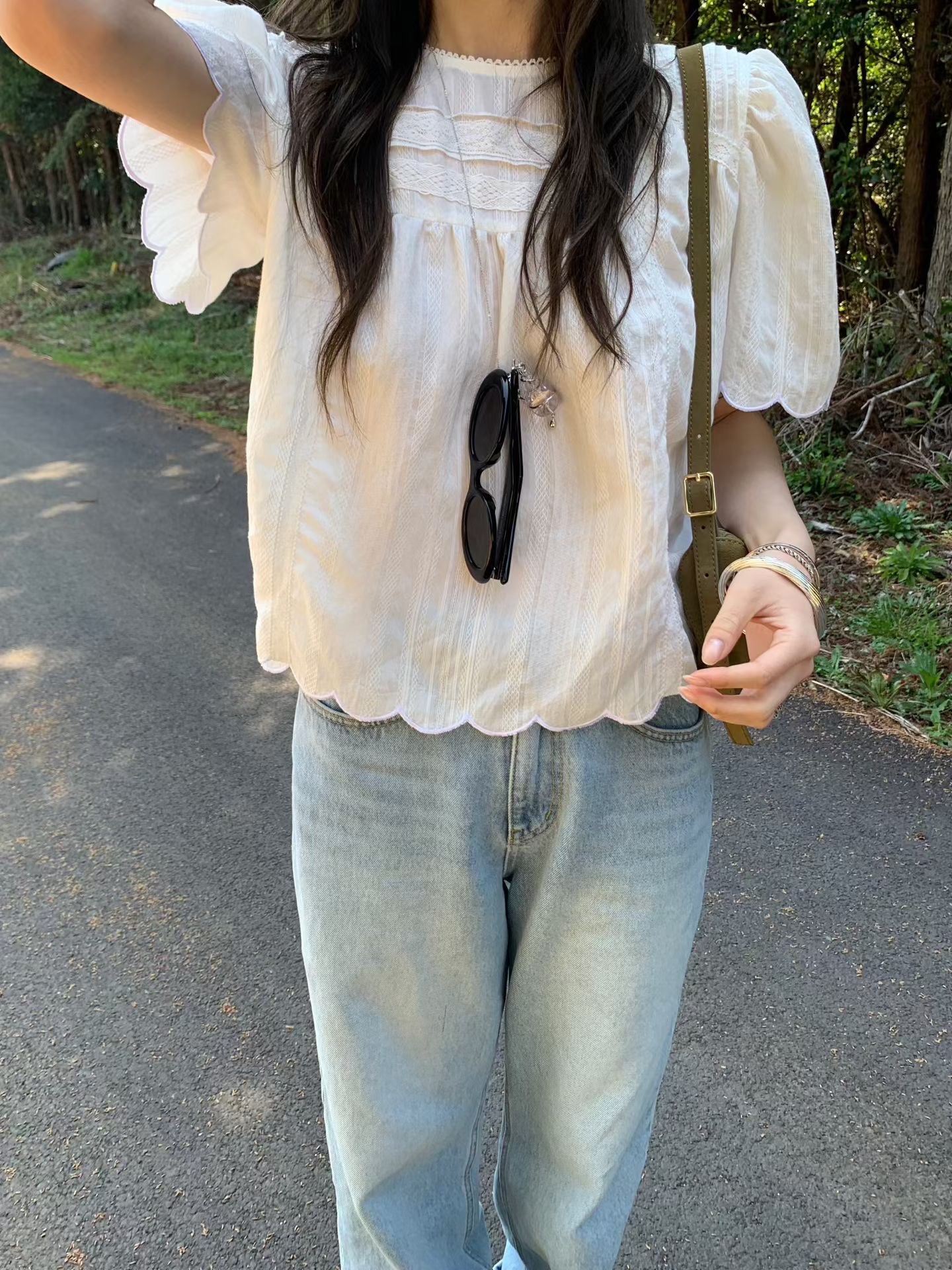 Korean APM Collection Light Wash Wide Leg Jeans (Instock)