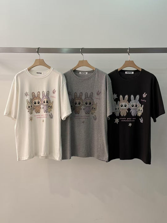 Korean APM Collection Labubu Graphic T-Shirt (Instock)