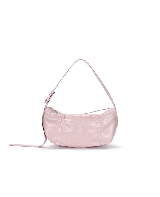 Matin Kim Half Shirring Ribbon Round Bag In Pink (Preorder)