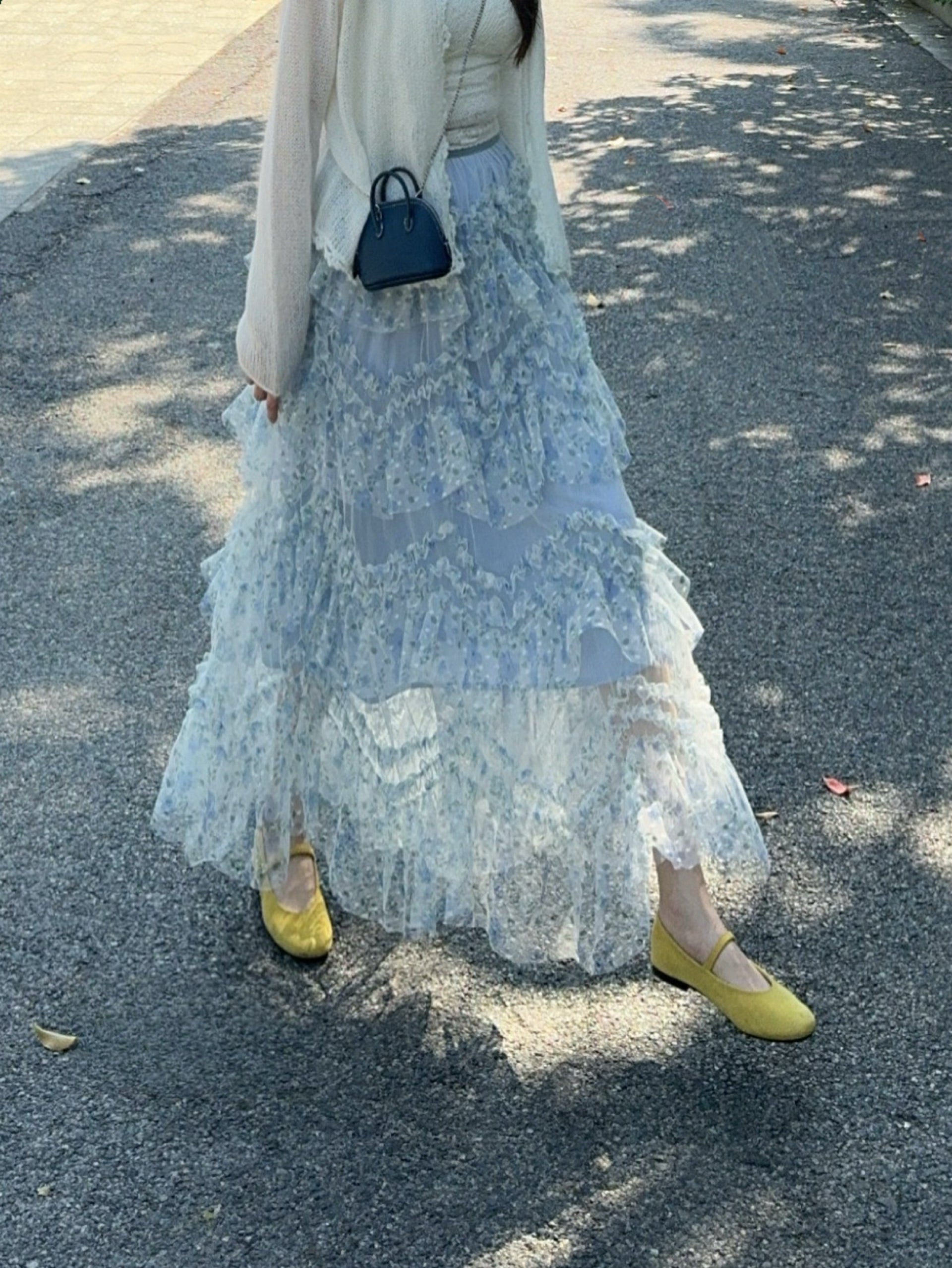 Kelly Designs Romantic Layered Tulle Maxi Skirt – Blue (Instock)