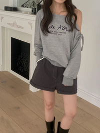 Korean Collection | Contrast Trim Half-Elastic Cuffed Shorts (Instock)