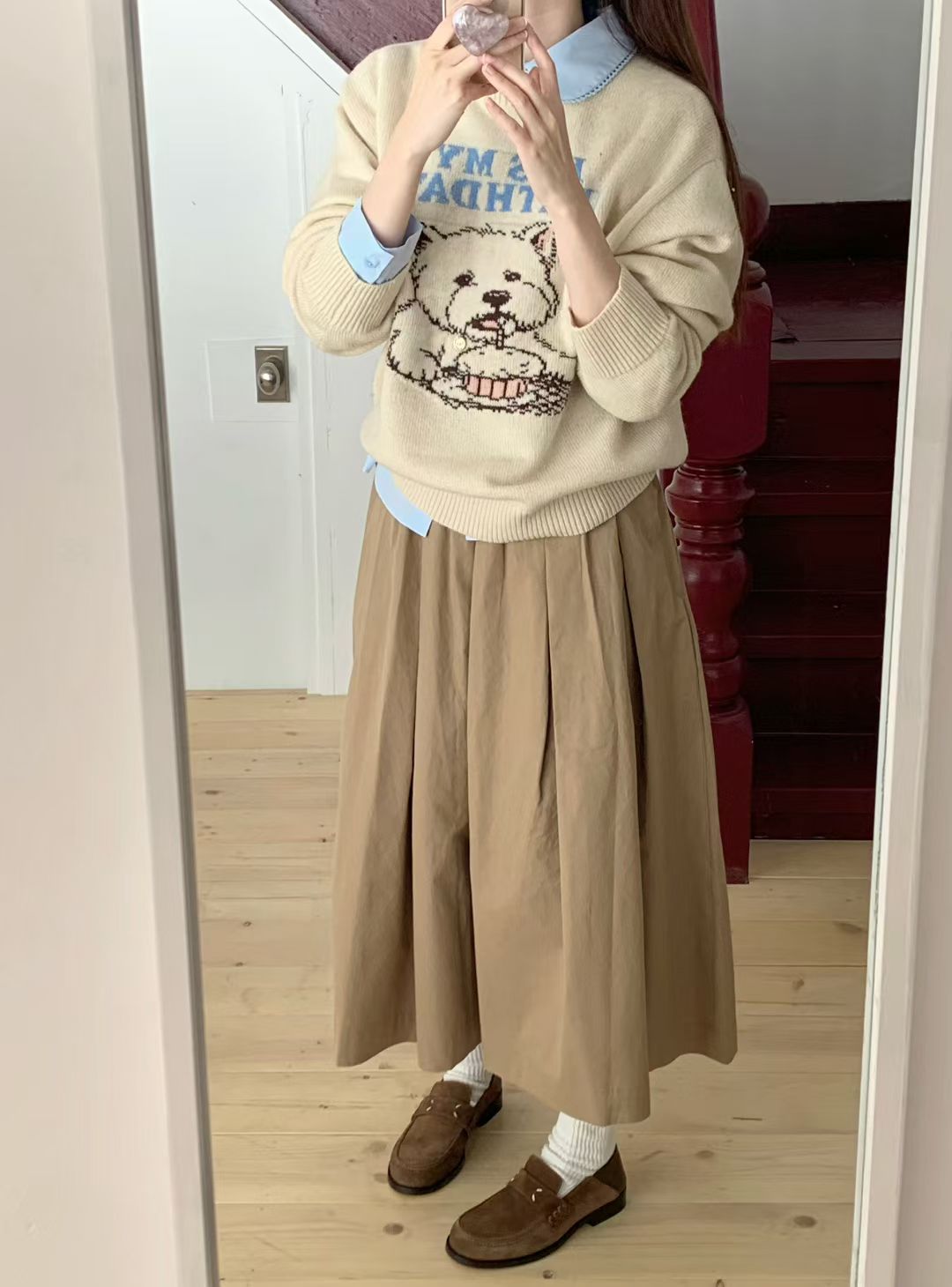 Korean APM Collection Three Colors Puppy Knit Sweater (Instock)