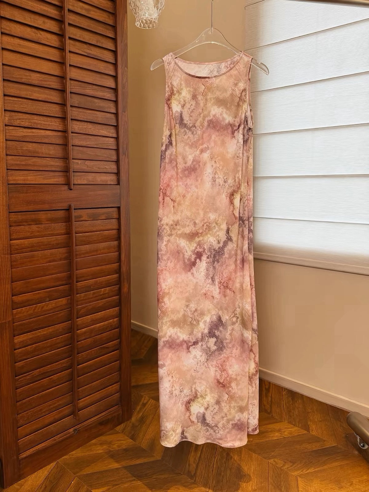 Kelly Designs Silk Floral Maxi Dress – Sleeveless Round-Neck Bias Cut Dress (Instock)