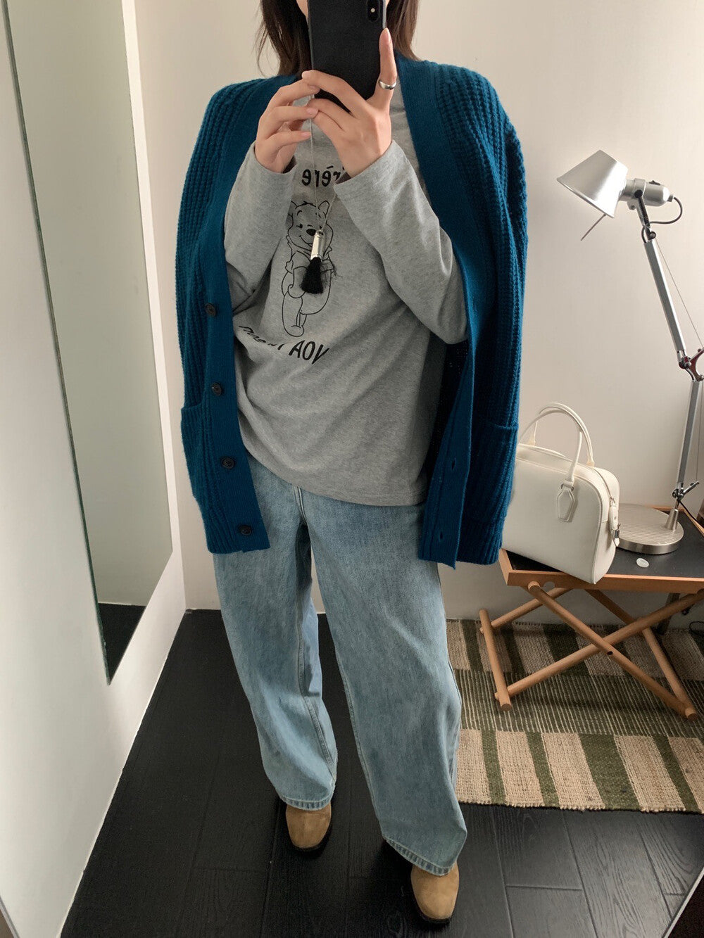 Kelly Designs French Bear Graphic Long-Sleeve Tee – “Mon frère c’est” (Instock)