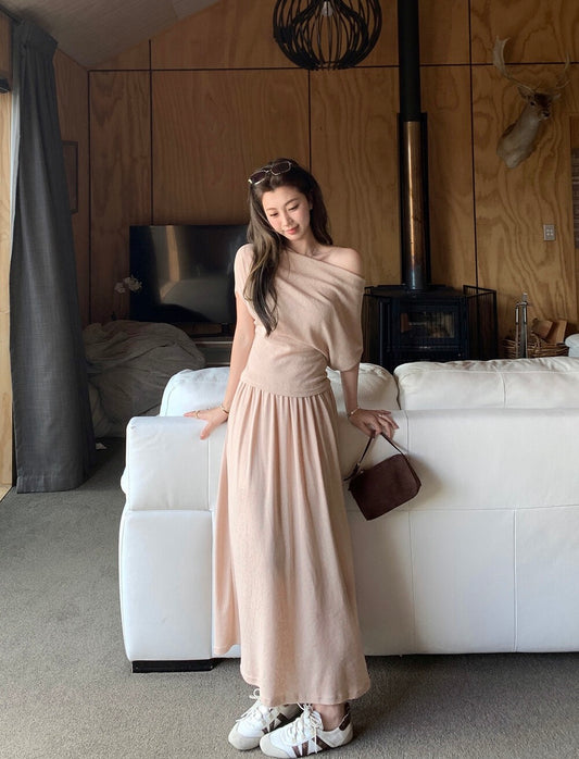 Kelly Designs 2-Piece Casual Pink Set –Top, & Skirt (Instock)