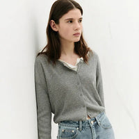 ROLAROLA Basic Linen Cardigan Grey (Instock)