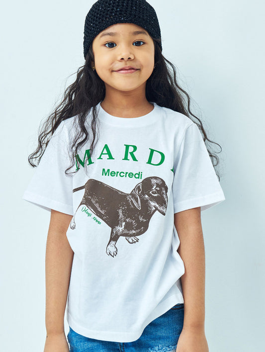 Mardi Mercredi KIDS TSHIRT DDANJI_WHITE(Preorder)