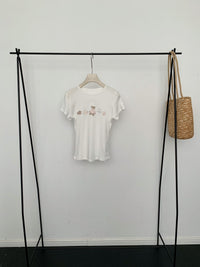 Kelly Designs Cartoons Slim White TShirt (Instock)