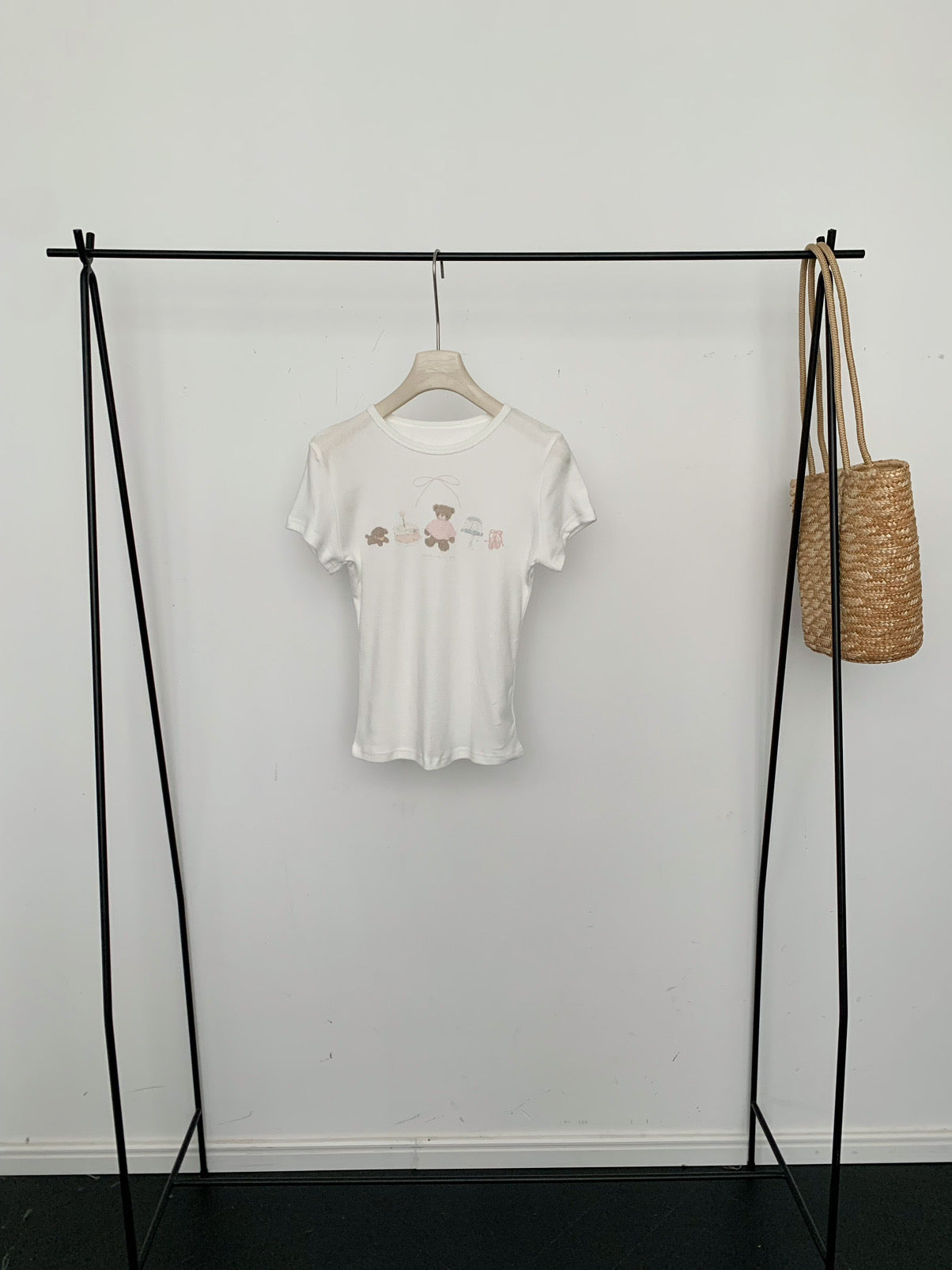 Kelly Designs Cartoons Slim White TShirt (Instock)