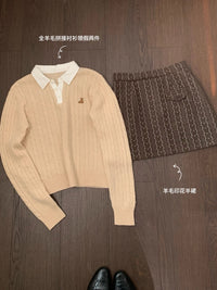 Kelly Designs Teddy Bear Cable Knit 100% Wool Sweater – Cream (Instock)