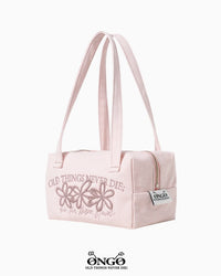 Korean Collection ONGO Flower Handle Pouch Bag - 3 Colors (Preorder)