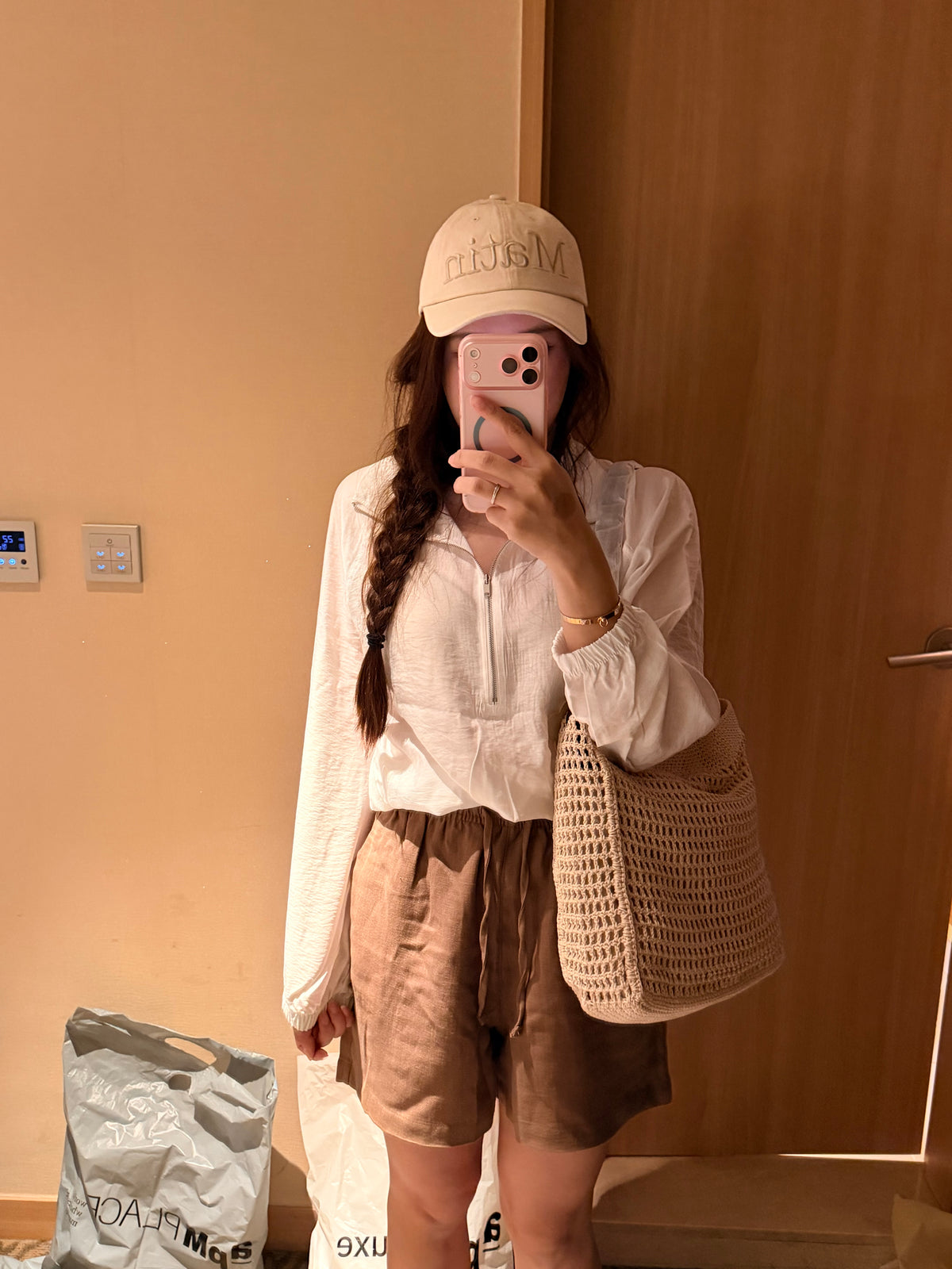 Korean APM Collection Half Zip Up Top-2 Colors (Instock)