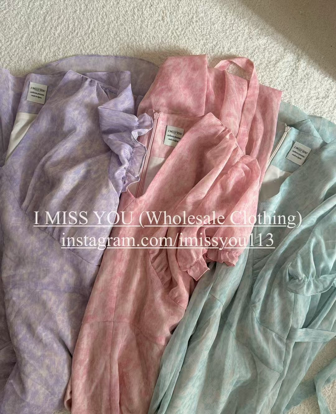 Korean APM Collection I Miss You Pink Dress (Instock)