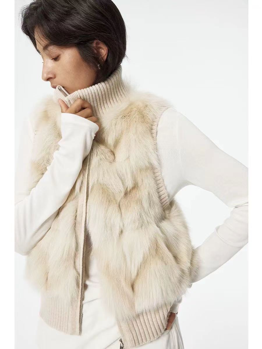 Kelly Designs Fox Fur Knit Vest - 4 Colors (Instock)