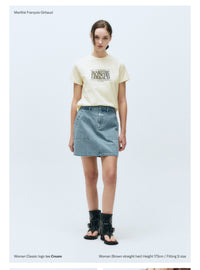Marithe W CLASSIC LOGO TEE Light Beige(Instock)