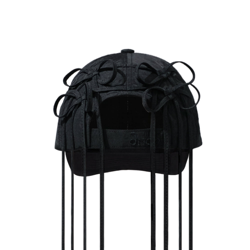 Korean Collection Ongo Quad Ribbon Knot Cap_MIDNIGHT (Preorder)