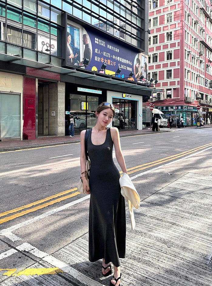 Kelly Designs U Neck Long Dress-3 Colors (Instock)