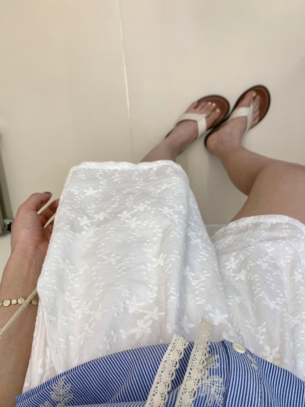 Kelly Designs Lace Waver White Shorts (Instock)