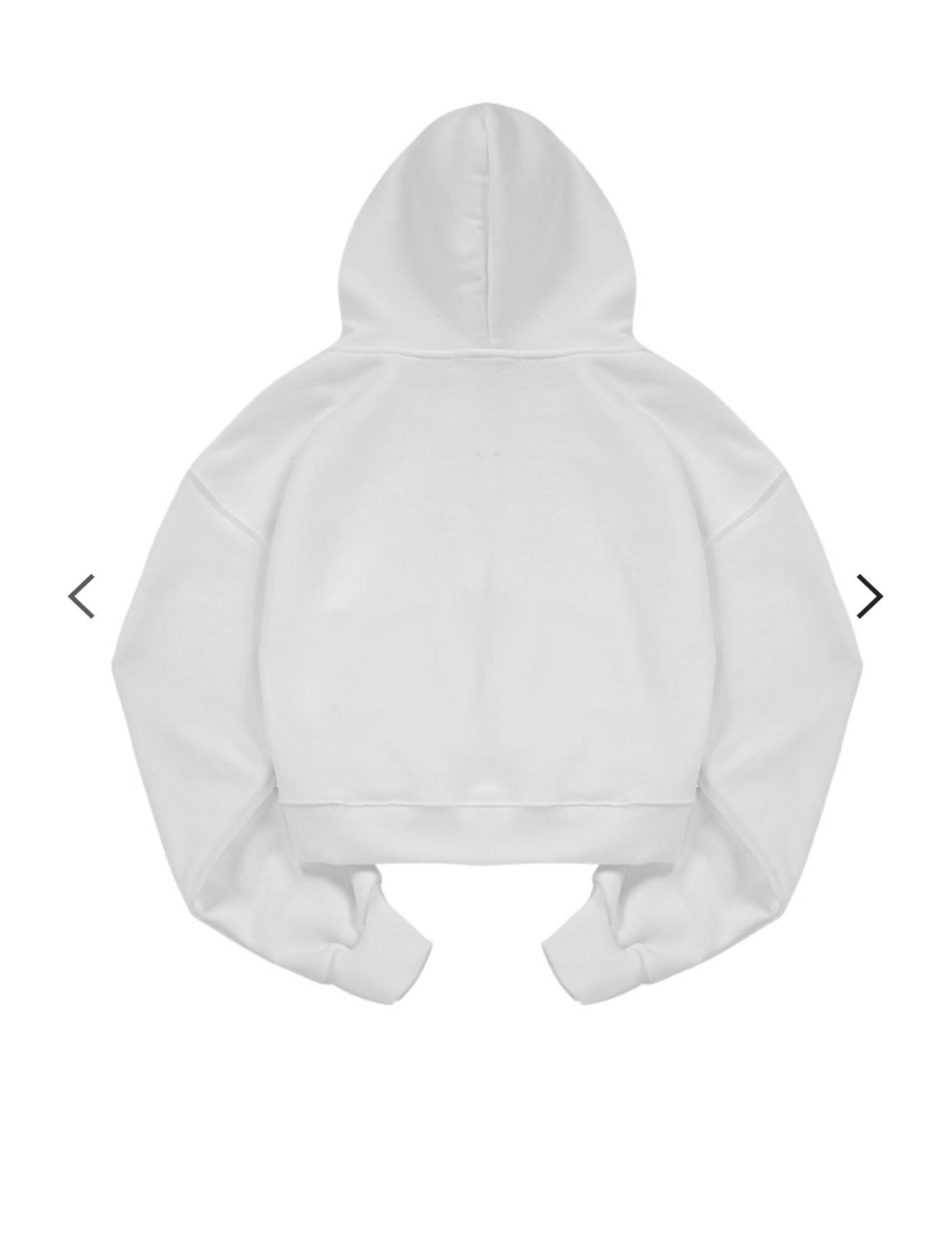 ASON Basic Training Cropped Hood Zip-Up – White (Instock)