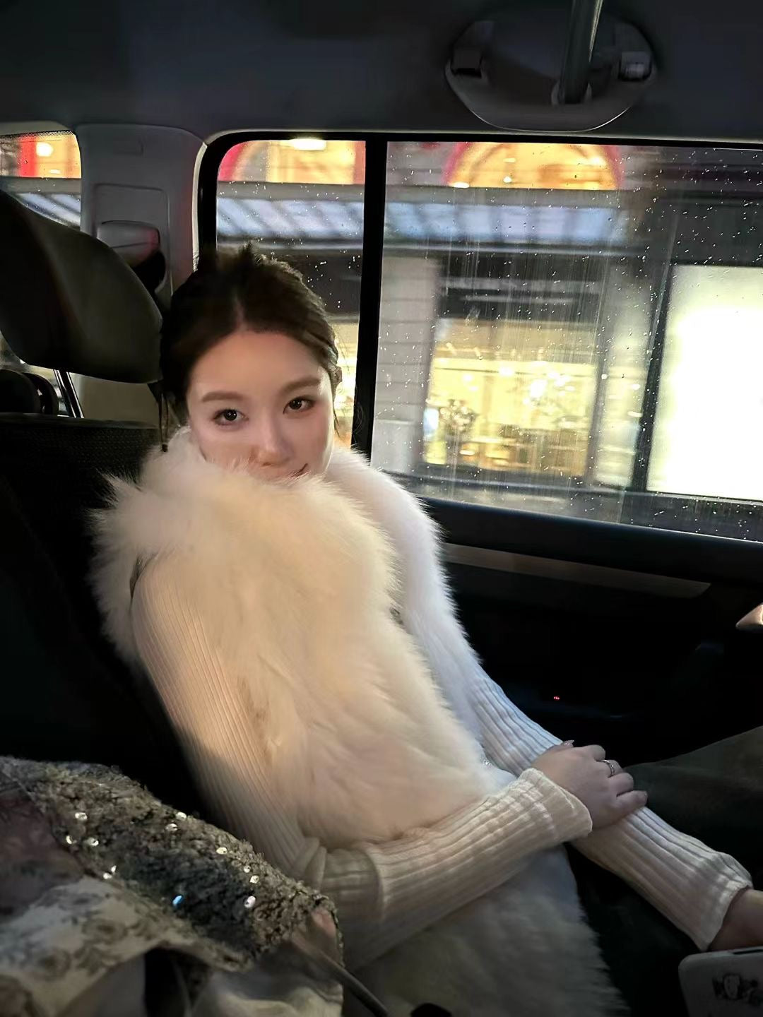 Kelly Designs 4 Colors Fox Fur Trim Vest with Car Stripe Design (Instock)