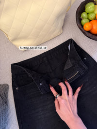 Kelly Designs Shiny Four Season Black Jeans(Instock)