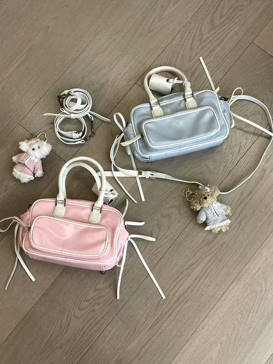 Korean APM Collection Leather Pink Bag with Earpod (Instock)