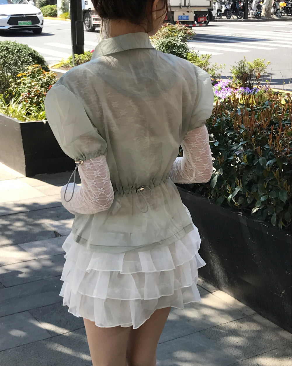 Korean Brand Day Layer Black & White Skirt (Preorder)