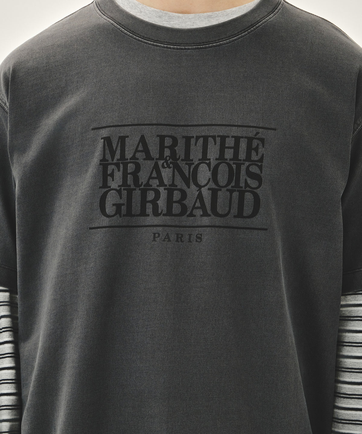 Marithe CLASSIC LOGO TEE charcoal (Instock)