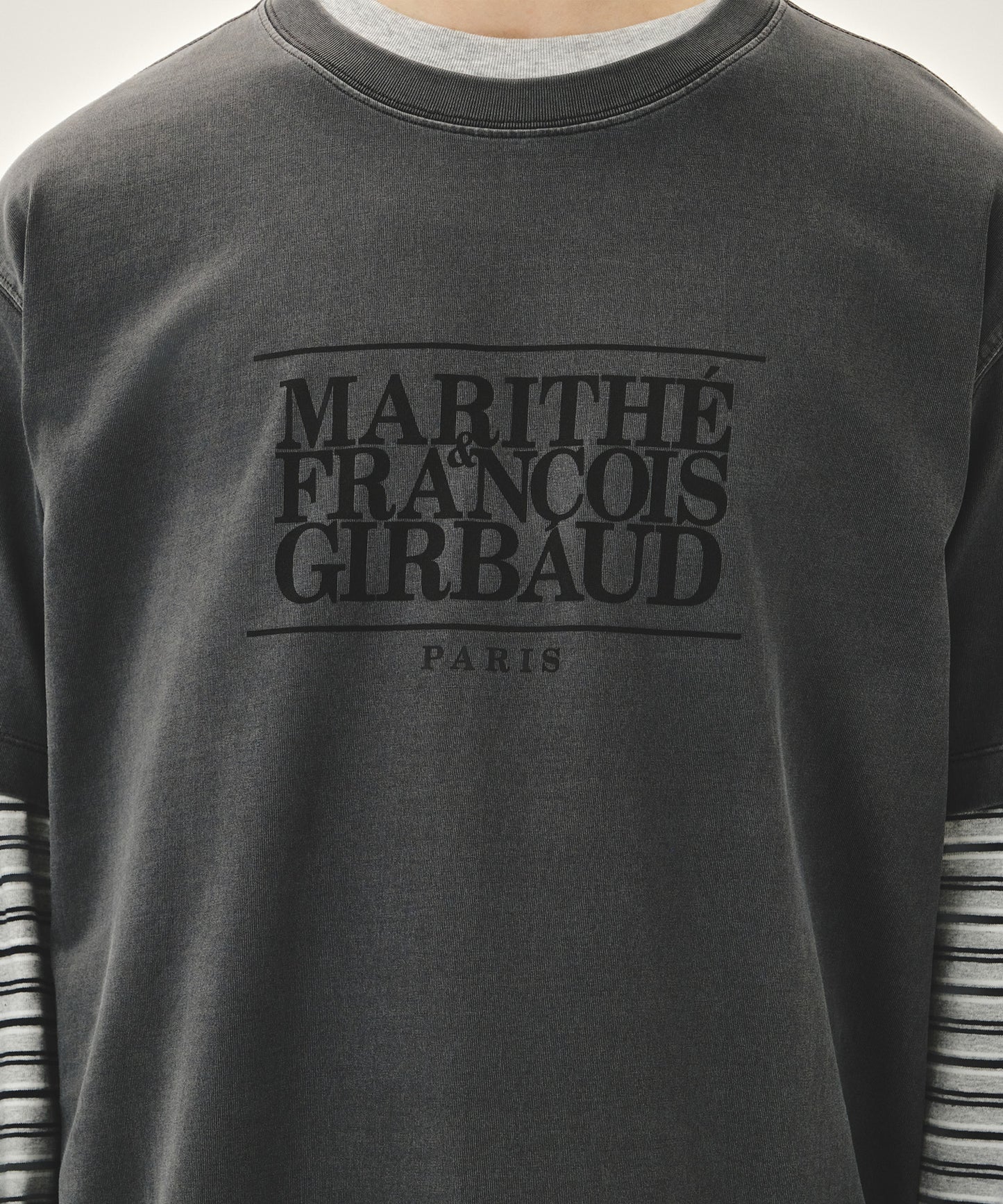 Marithe CLASSIC LOGO TEE charcoal (Instock)