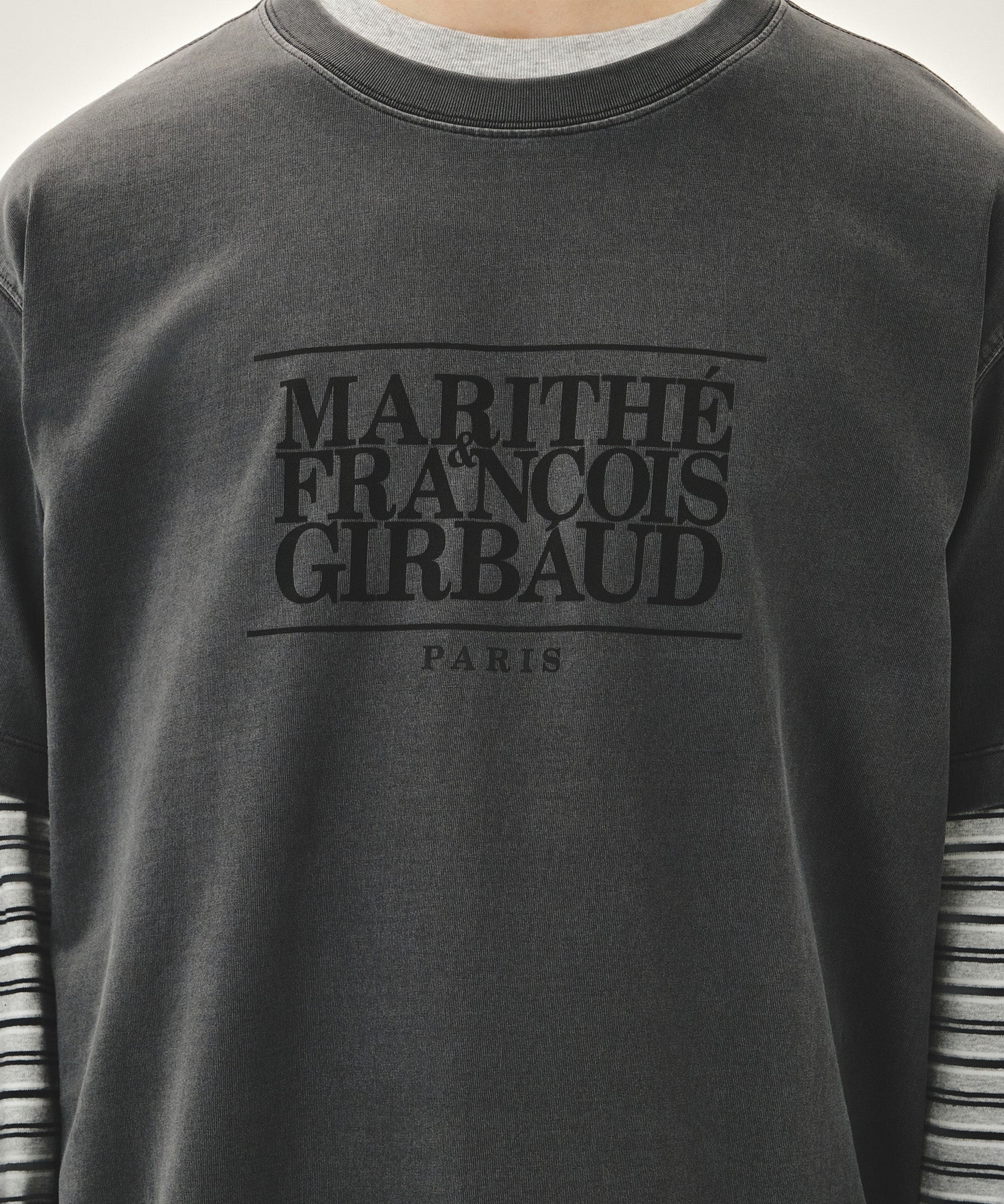 Marithe CLASSIC LOGO TEE charcoal (Instock)