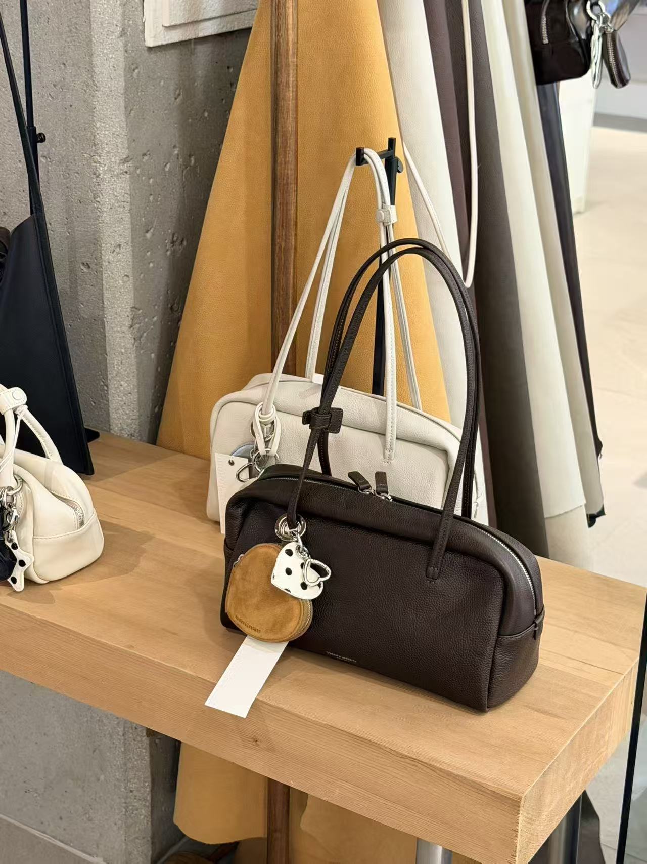 Korean Collection Bucks And Leather Brown Bag (Instock)