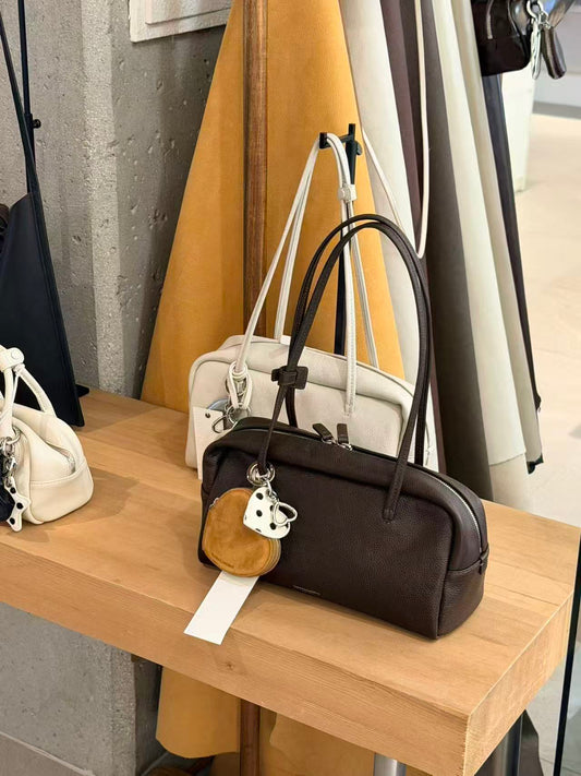 Korean Collection Bucks And Leather Brown Bag (Instock)
