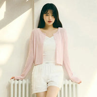 ROLAROLA Basic Linen Cardigan Pink (Instock)