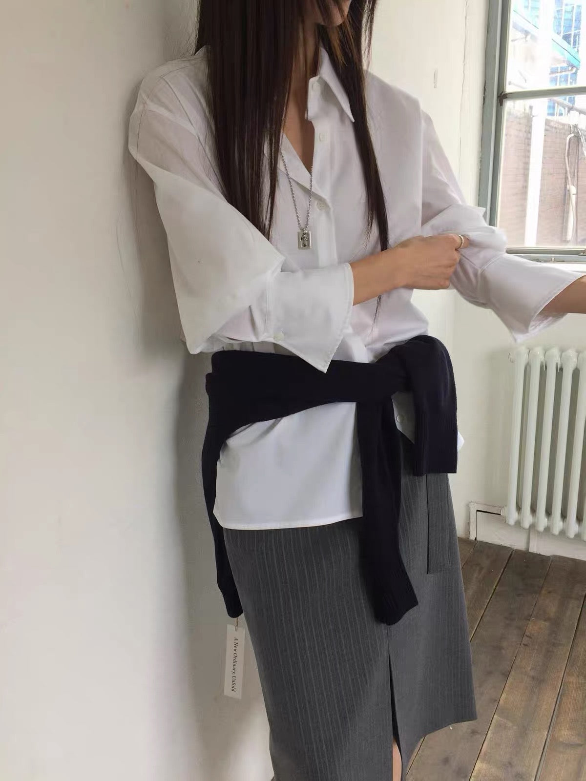 Korean APM Collection Oversized White Button-Up Shirt (Instock)
