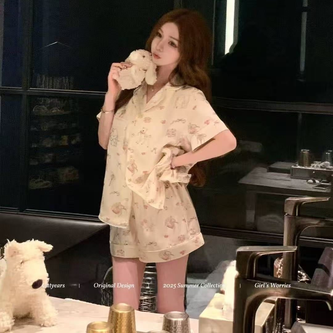 Kelly Designs Little Lamps Pajama Set  – Short/Long Sleeve & Long/Short Pants 4pcs Set (Instock)