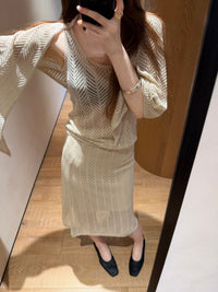 Kelly Designs : Tenue haut et jupe style "Old Money" (En stock)
