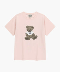 Marithe W DOODLE BEAR TEE light pink(Preorder)