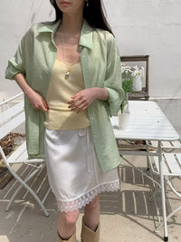 Korean APM Collection Green Shirt (Instock)