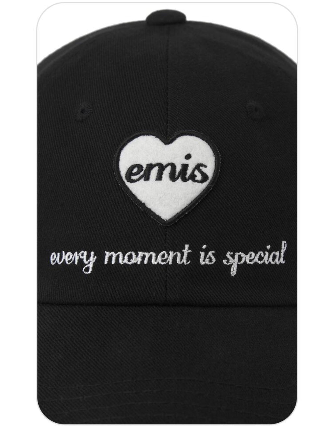EMIS HEART WAPPEN BALL CAP-BLACK (Instock)
