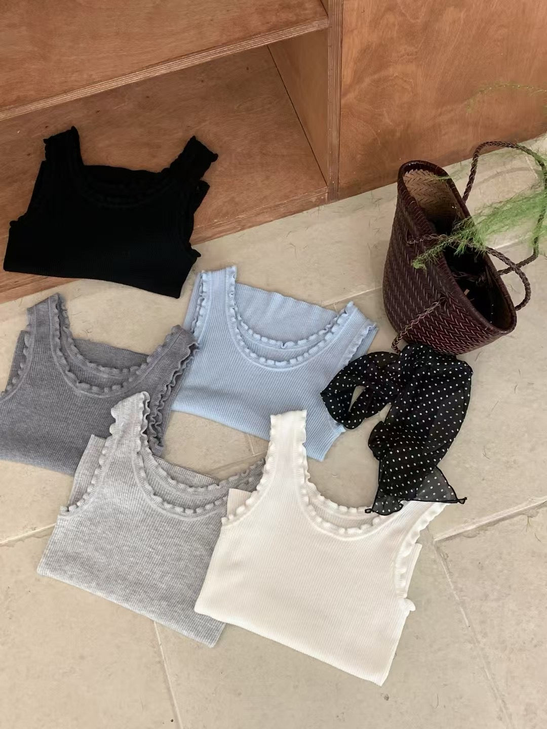 Kelly Designs Multiple Color U-Neck Vest Top (Instock)