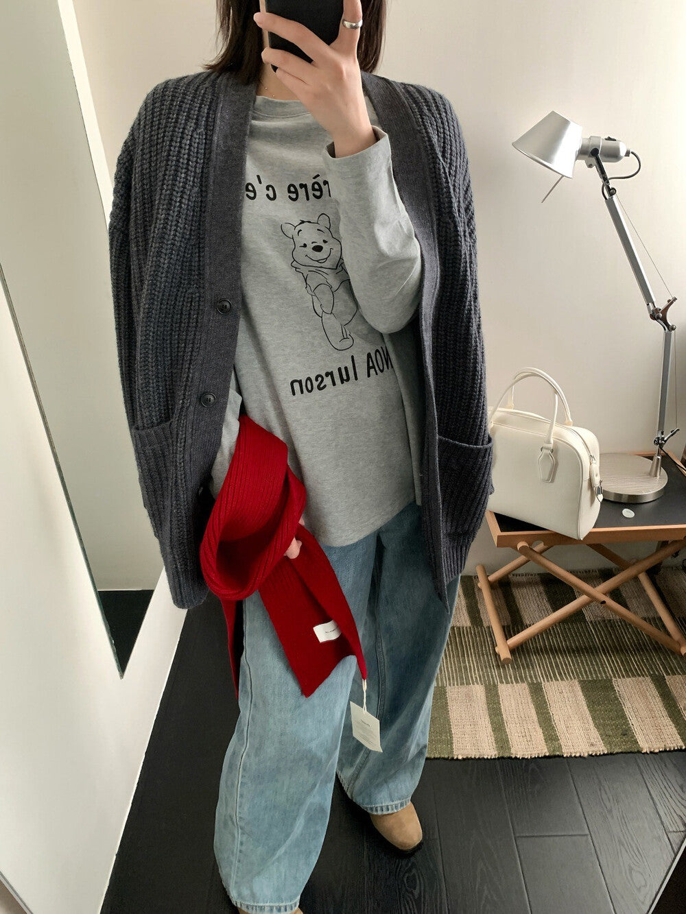 Kelly Designs French Bear Graphic Long-Sleeve Tee – “Mon frère c’est” (Instock)