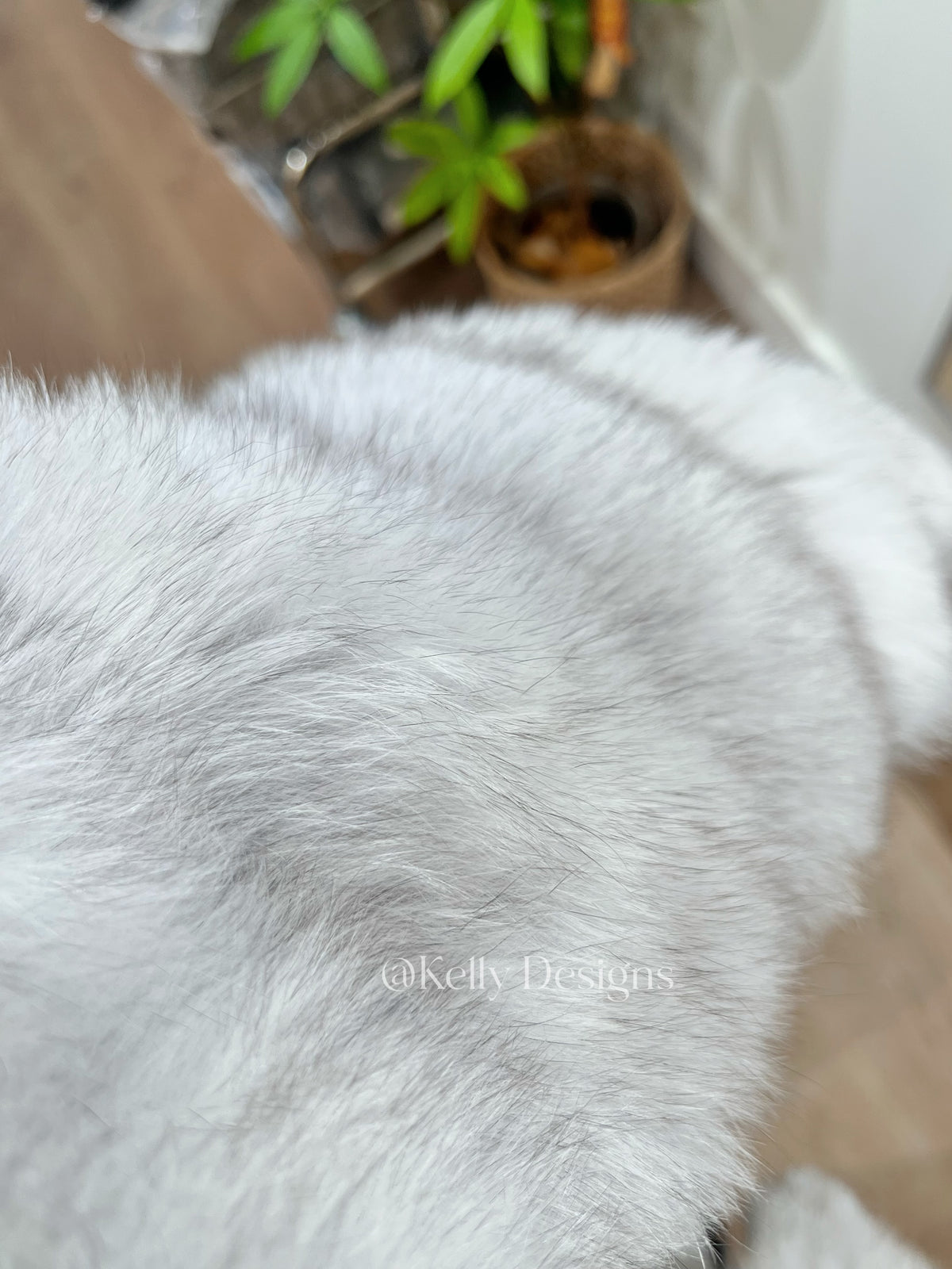 Kelly Designs Fox Fur Grey White Vest (Instock)